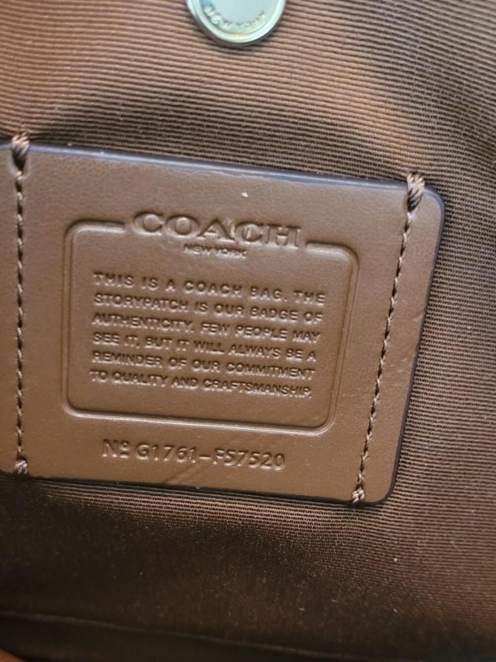 Coach Small Christie Carryall in Cross-Grain Leather Color is "Saddle 2" NWT - Picture 11 of 12